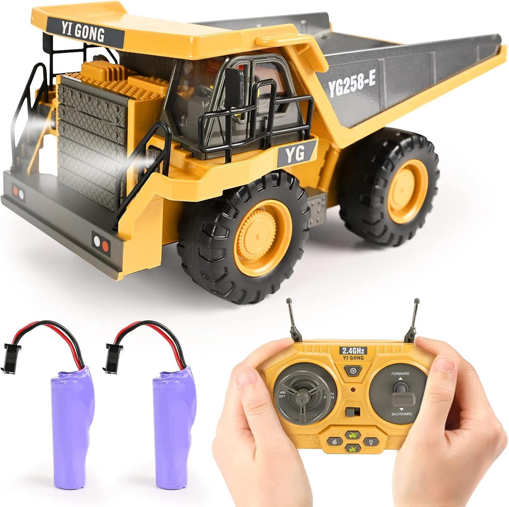 Remote Control Dump Truck Toys 9 Channel 2 Batteries RC Construction