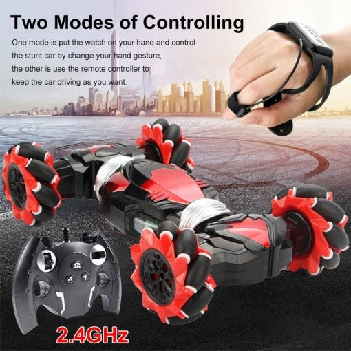 4WD RC Stunt Car Remote Control Off-Road Gesture Sensing Red