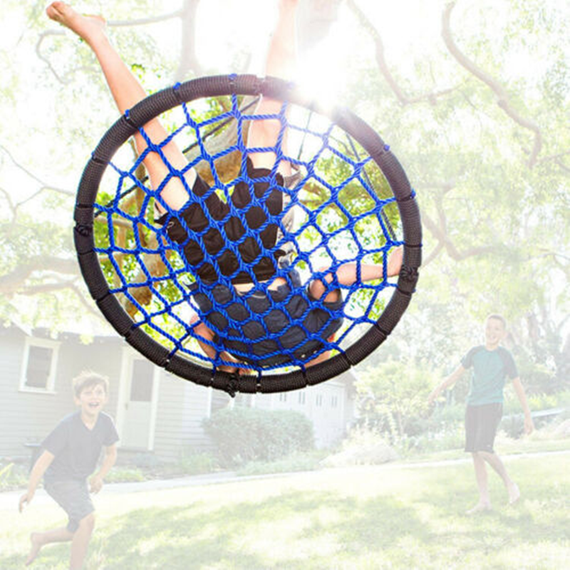Tree Swing Spider Web Tree Swing Net Swing Platform Rope Round Swing Detachable