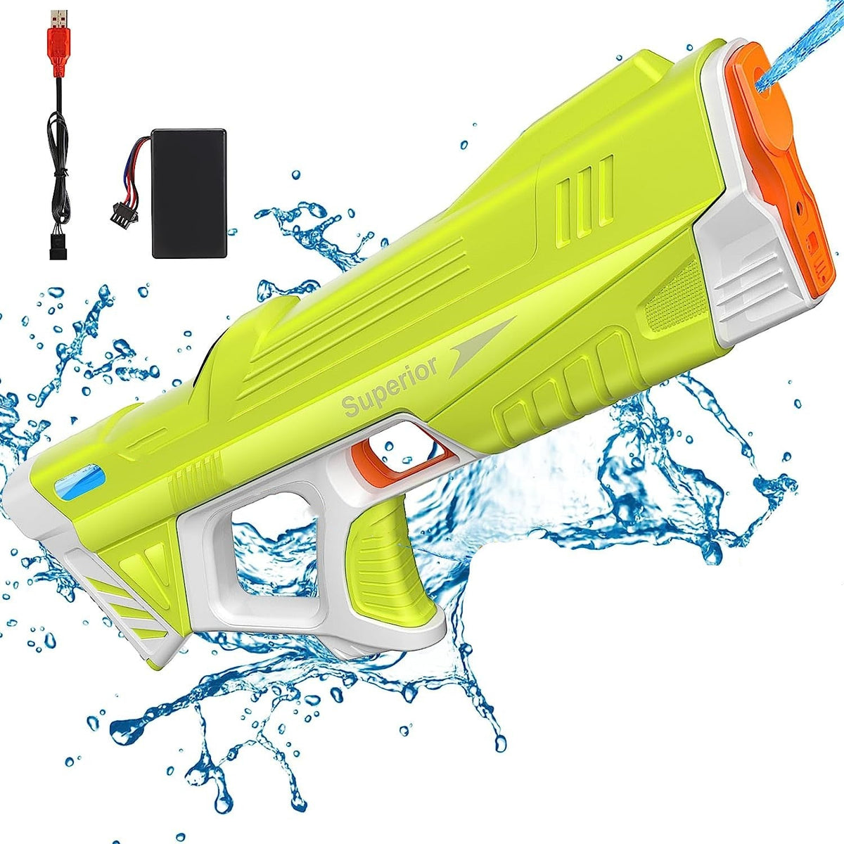 Electric Water Gun High-Pressure Squirt Blaster Soaker Summer Outdoor Pool Toys