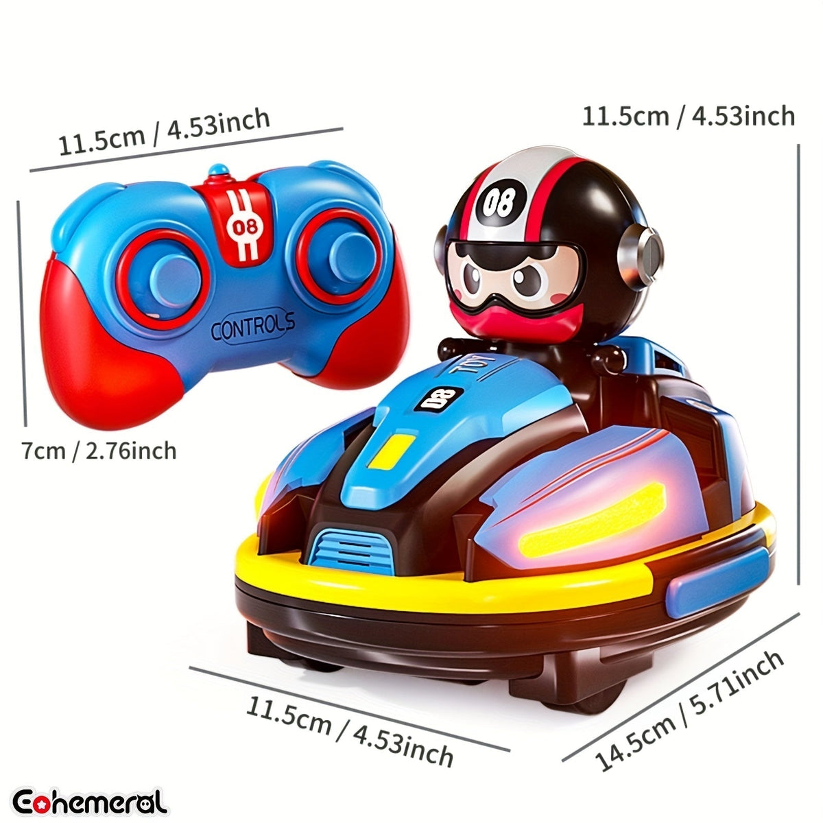Remote Control Dual Bumper Cars Set with Lights