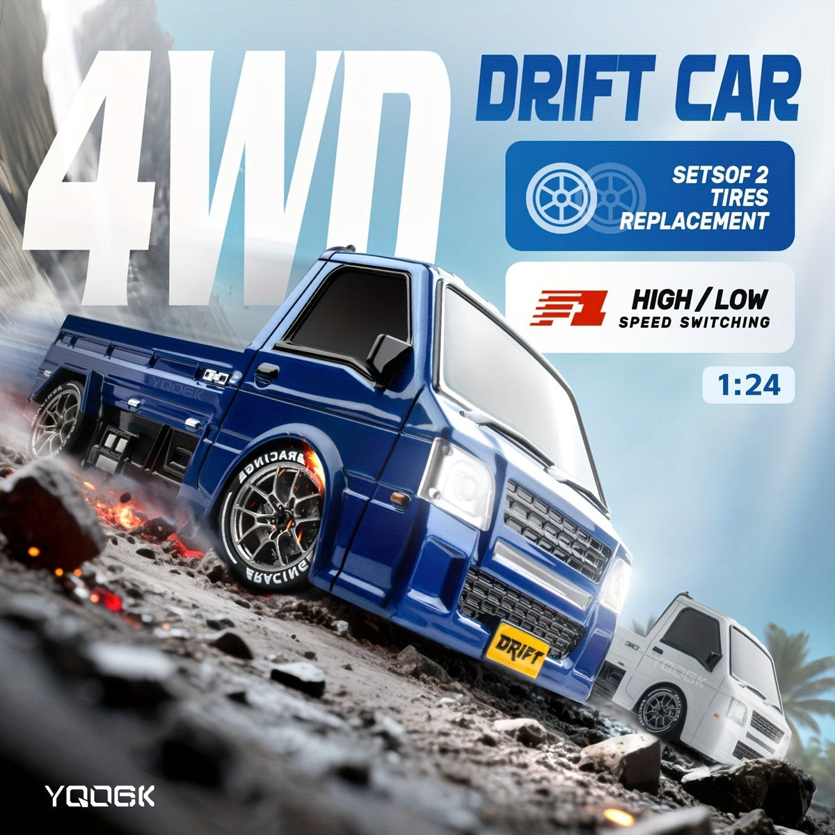 Remote Control Drift Car with Obstacle Course